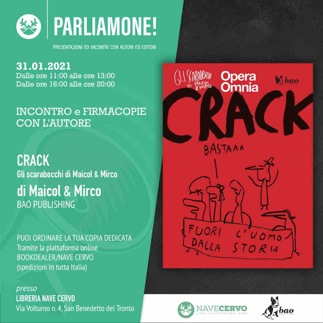 Maicol e Mirco, “Crack”: incontro con l’autore in Libreria NaveCervo