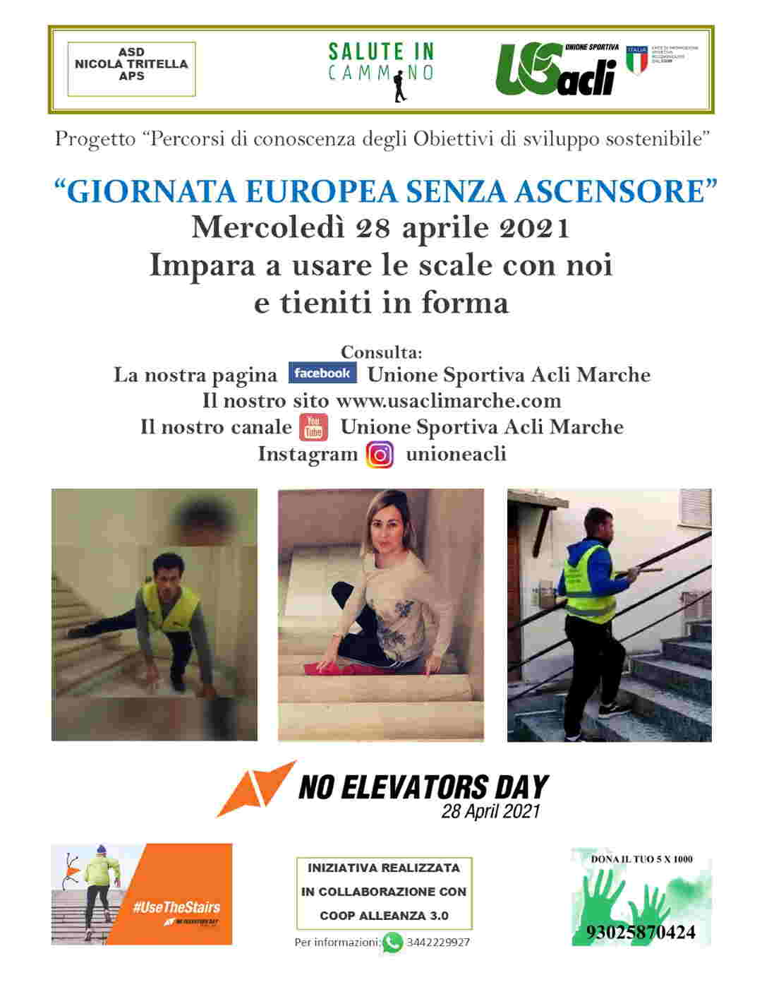 Il 28 aprile è la “Giornata europea senza ascensore”