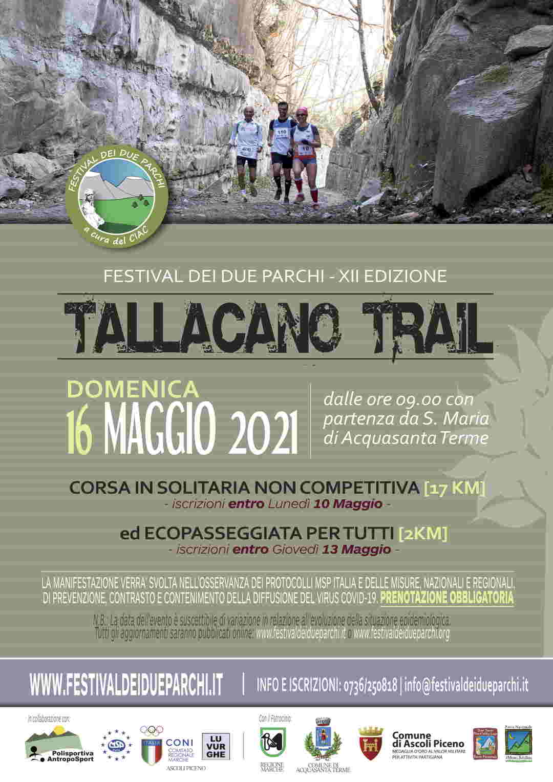 9° Tallacano Trail al Festival dei due Parchi