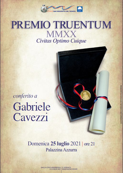 Si consegna il premio Truentum 2020 alla memoria di Gabriele Cavezzi