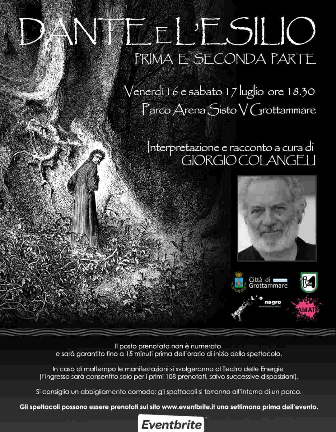 Giorgio Colangeli in “Dante e l’esilio”