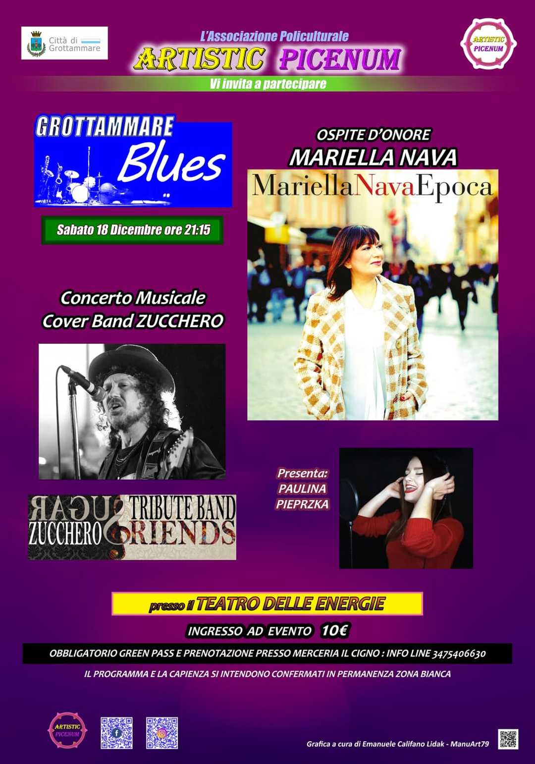 Grottammare Blues: musica di qualità con gli Sugar&Friends e Mariella Nava