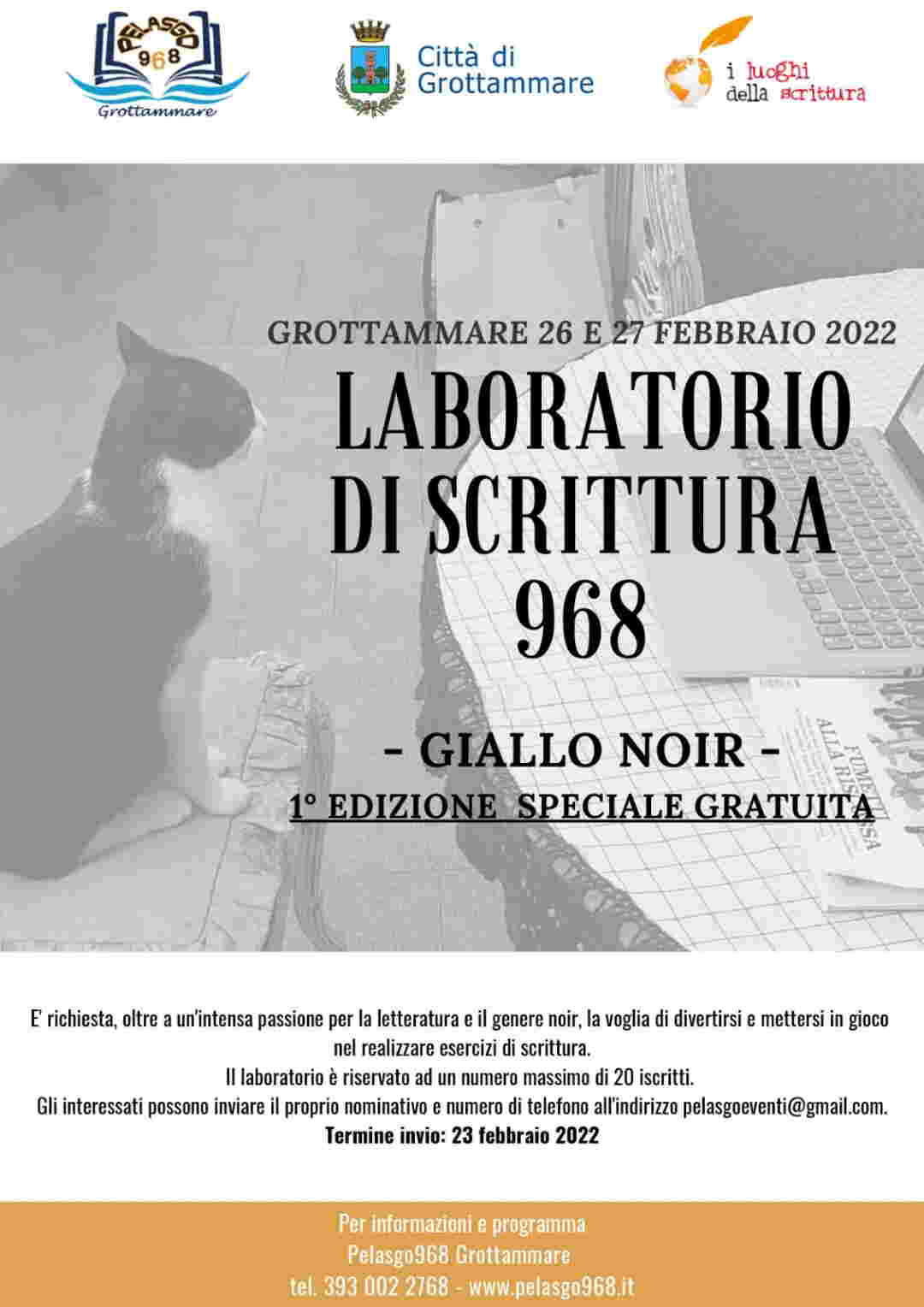 Giallo Noir, Laboratorio di Scrittura 968