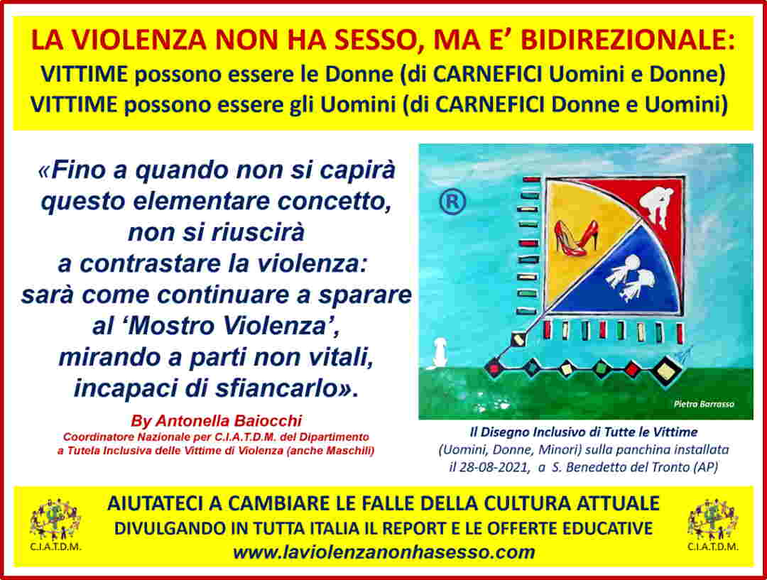 Bidirezionalità della Violenza, aiutateci a divulgarla in tutta Italia