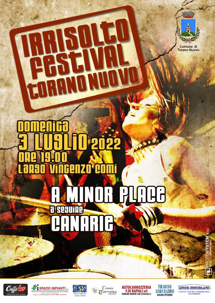 Domenica l’atteso Irrisolto Festival con Canarie e A Minor Place