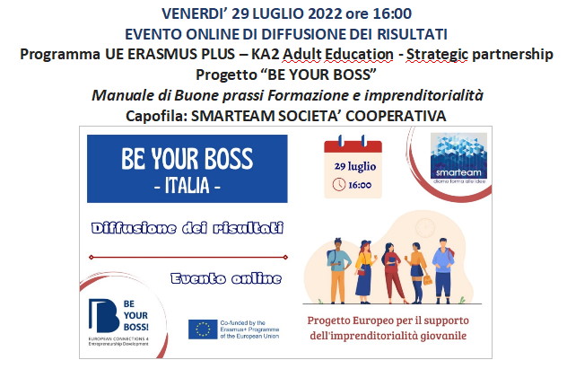 Progetto “Be Your Boss”, evento finale