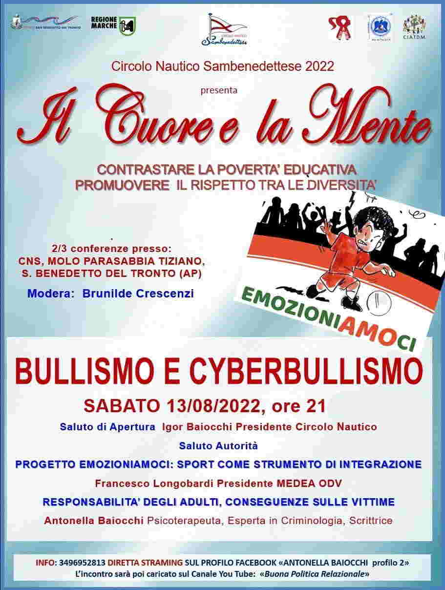 Bullismo e Cyberbullismo, conferenza al Circolo Nautico