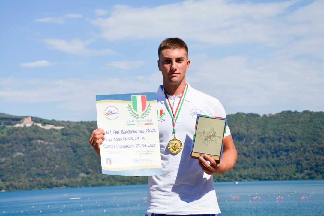 Lanciotti Francesco campione Italiano canoa velocità 1000 e 500 mt