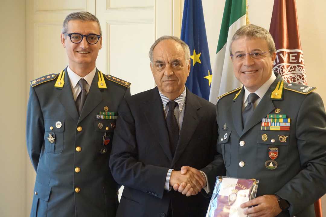 Unimc e Guardia di Finanza, incontro tra  il rettore Francesco Adornato e il comandante Alessandro Barbera
