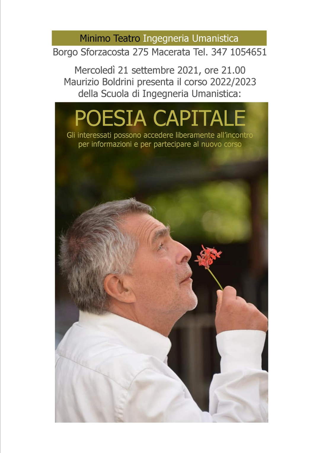 Poesia Capitale, la parola a Maurizio Boldrini