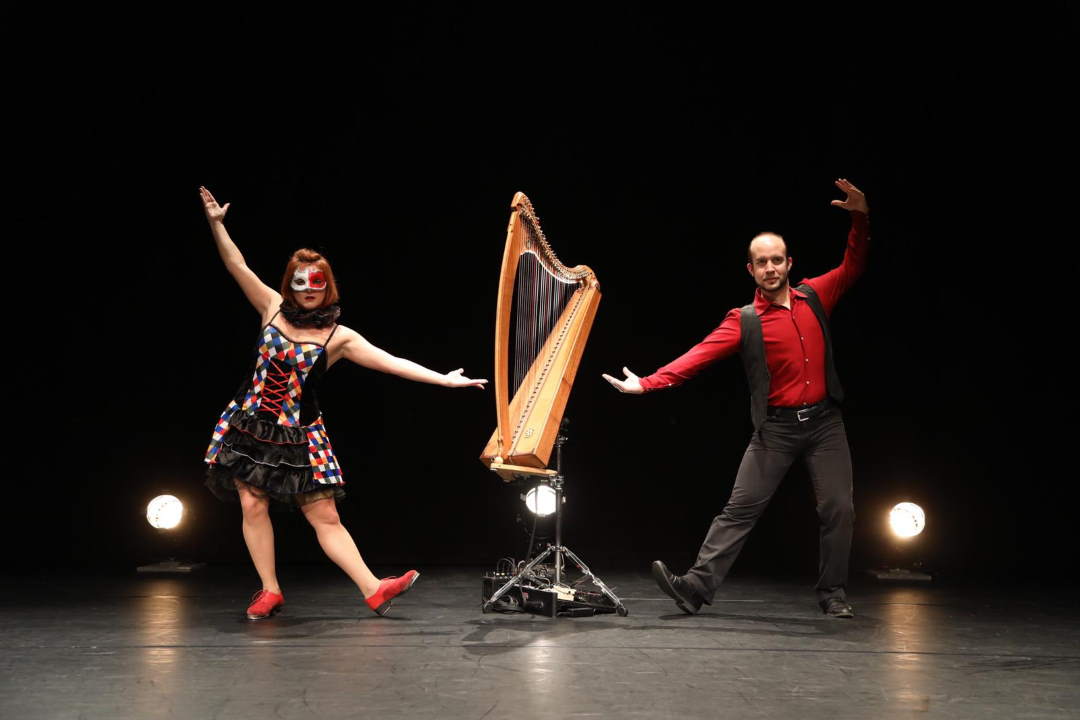 Ilaria Suss e Adriano Sangineto in “Harp & Tap” al PalaFolli
