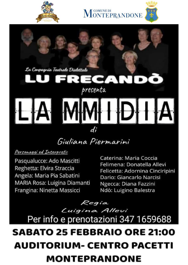 Lu Frecandò, ‘La Mmidia’ al Centro Pacetti per ‘Monteprandone in scena’