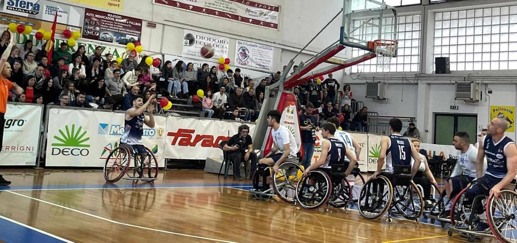 Basket in carrozzina, l’Amicacci Abruzzo si aggiudica la gara 1 della finale Play Off contro Cantù