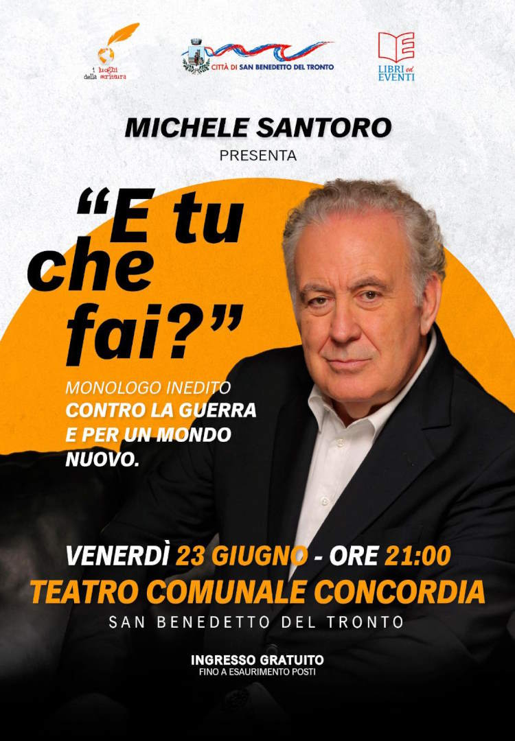Michele Santoro al Concordia, prima assoluta del suo monologo