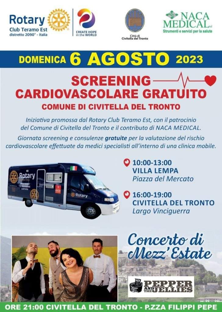 Screening Cardiovascolare gratuito a Civitella del Tronto