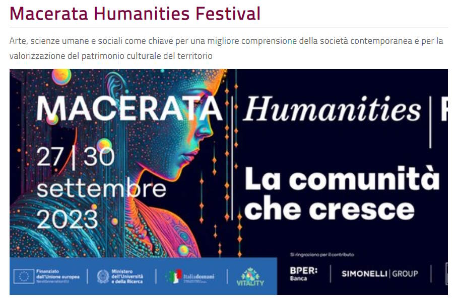 è il Macerata Humanities Festival