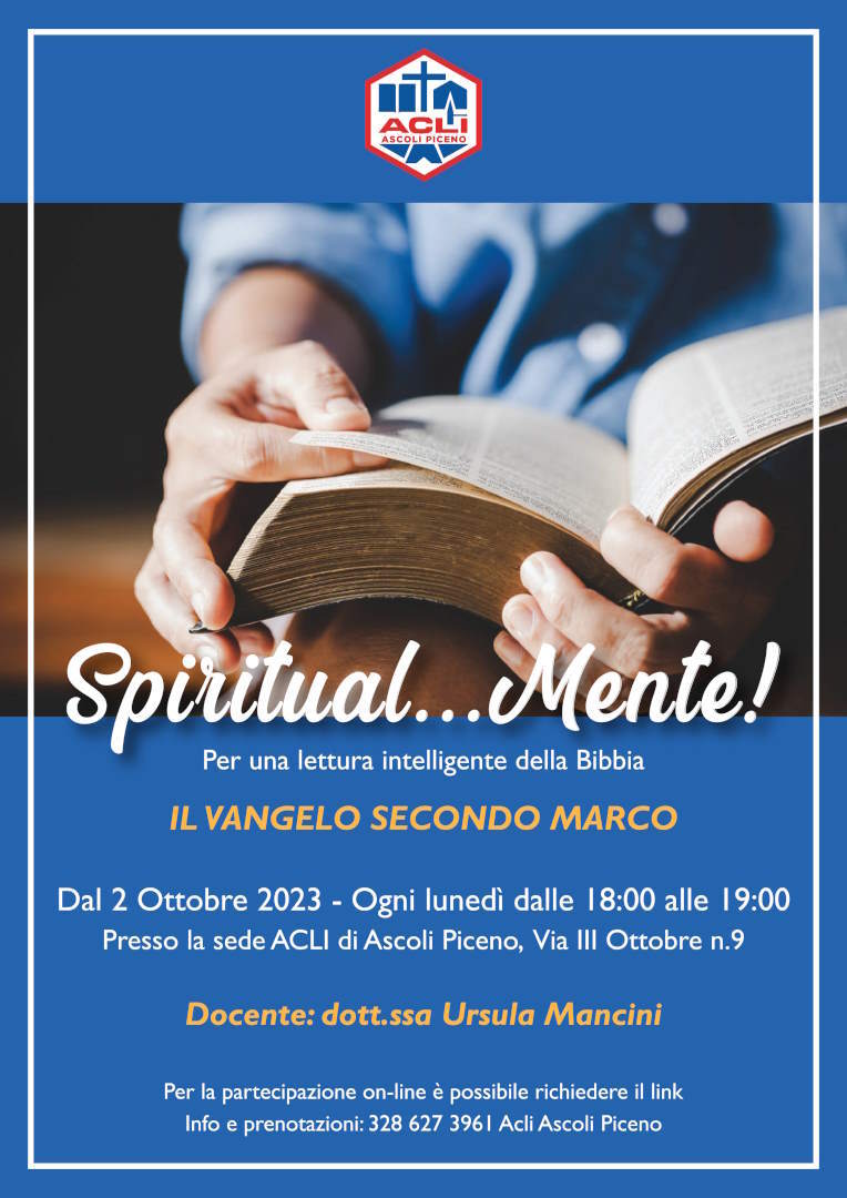 Acli, Spiritual… Mente! Per una lettura intelligente della Bibbia