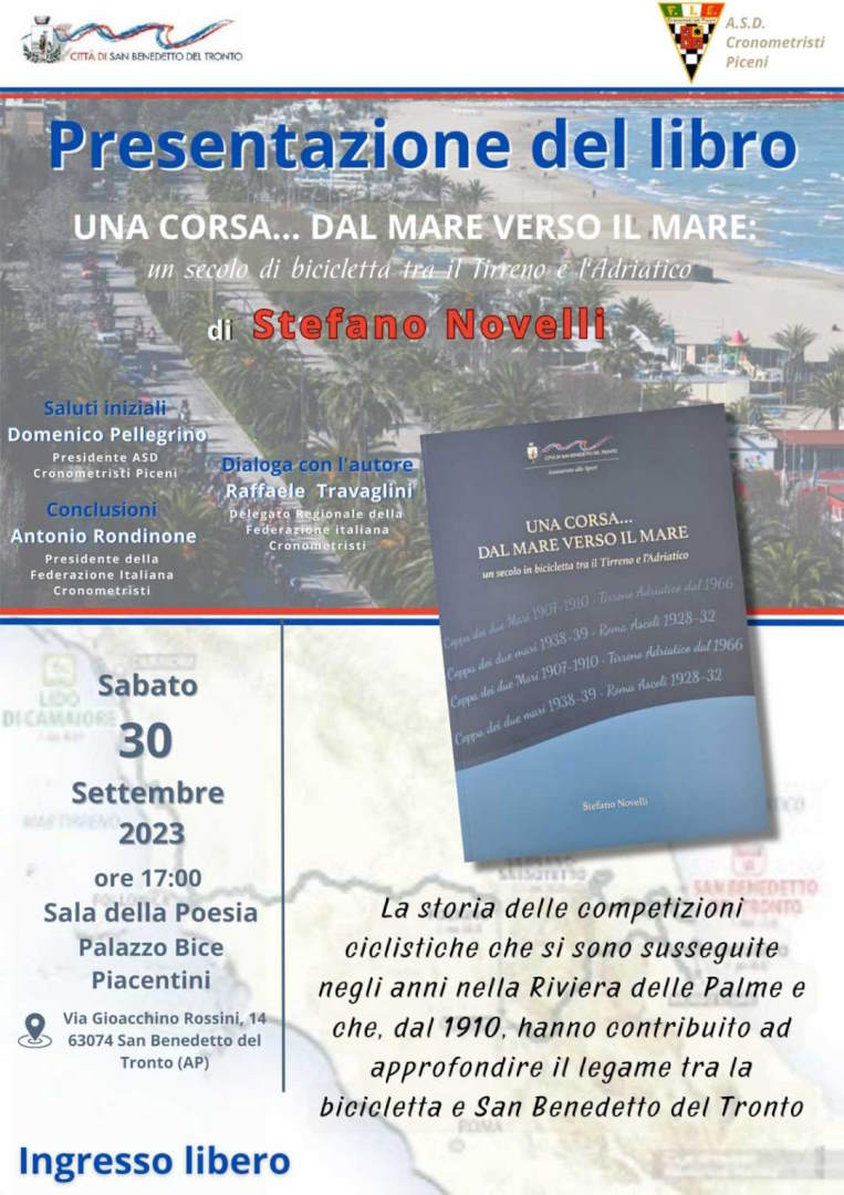 Stefano Novelli, ‘Una corsa… dal mare verso il mare: un secolo di bicicletta tra il Tirreno e l’Adriatico’