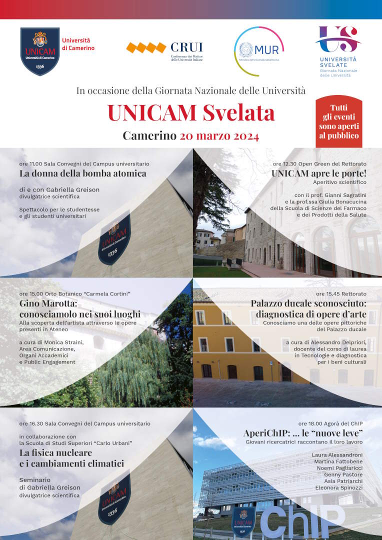 Università Svelate: anche l’UniCam aderisce all’iniziativa promossa dalla Crui per mercoledì 20 marzo