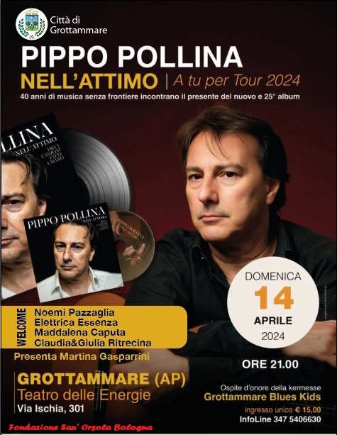 Pippo Pollina al galà Grottammare blues Kids 2024: in scena il cantautoriato di qualità