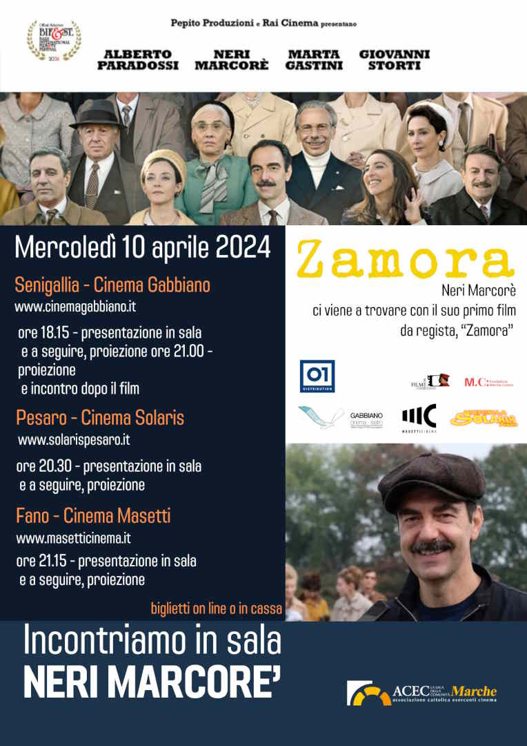 Neri Marcorè arriva nelle Marche per presentare il suo esordio alla regia con il film “Zamora”